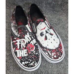 Vans Classic Slip-On House Of Terror Friday the 13th  Men's Shoes 10.5